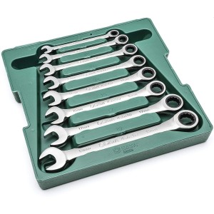 Zestaw 8-częściowy kluczy płasko-oczkowych SATA z grzechotką - 08008