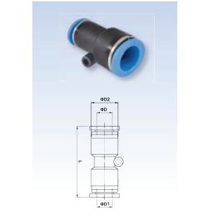Złącze proste dwustronne redukcja 8mm - 6mm RQSG 8060 | Złącza proste dwustronne
