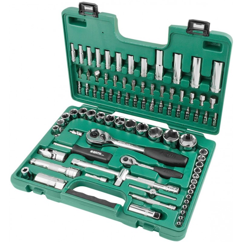Zestaw kluczy nasadowych 1/4" 1/2" 86 elem. SATA 09013 | Klucze nasadowe Zestaw kluczy nasadowych 1/4" 1/2" 86 elem. SATA 09013 | Klucze nasadowe