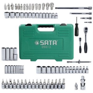 Zestaw kluczy nasadowych 1/4" 1/2" 86 elem. SATA 09013 | Klucze nasadowe