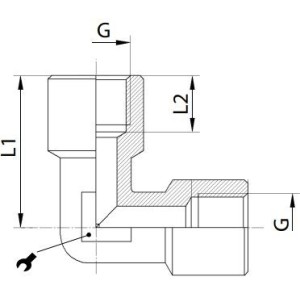 Kolanko 1/2" gwint wewnętrzny walcowy RQA WI12| Armatura pneumatyczna
