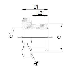 Redukcja krótka 3/8" GZ - 1/4" GW RQA RK3814 | Redukcje