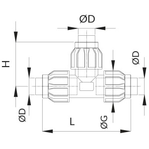 Trójnik 63 mm - EPL | Instalacje sprężonego powietrza