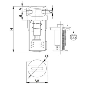 Separator cyklonowy do powietrza MAS-02 1" | Separatory sprężonego powietrza