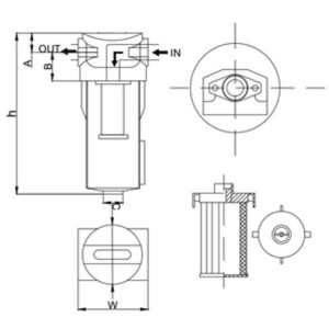 Filtr sprężonego powietrza MAF-010T wstępny | Filtry powietrza