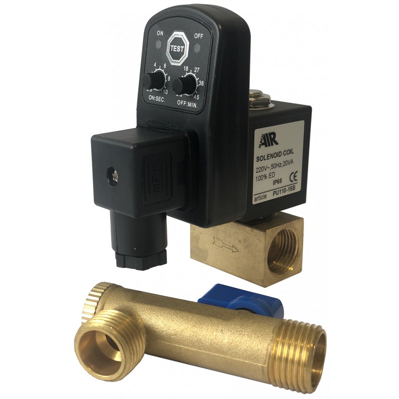 Elektroniczny automatyczny wysokociśnieniowy spust kondensatu 1/2" 80bar | Spusty kondensatu