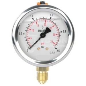 Manometr glicerynowy radialny Fi-63 16 bar gwint 1/4"| Manometry