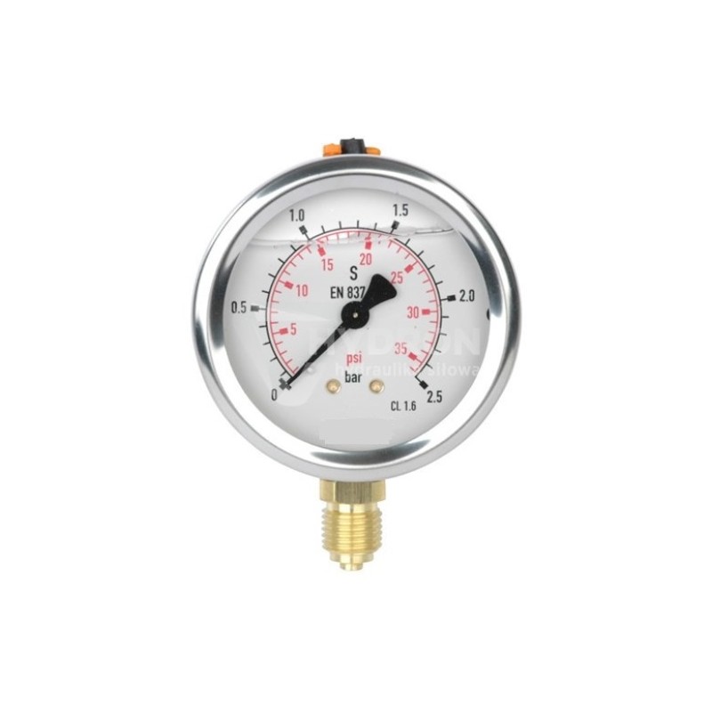 Manometr glicerynowy radialny Fi-63 16 bar gwint 1/4"| Manometry Manometr glicerynowy radialny Fi-63 16 bar gwint 1/4"| Manometry