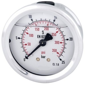 Manometr glicerynowy osiowy Fi-63 16 bar gwint 1/4"| Manometry